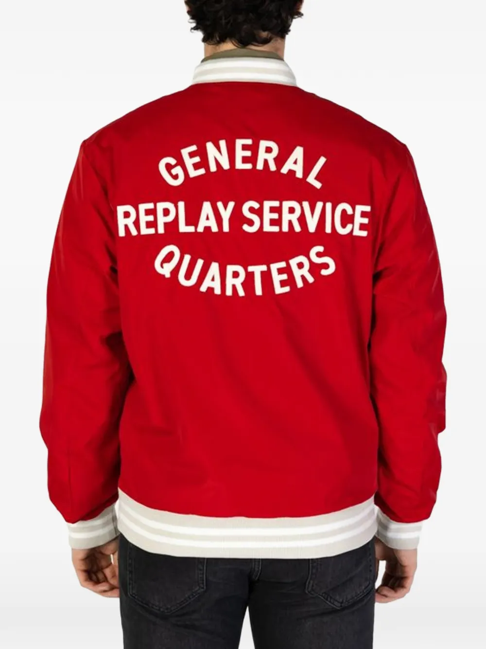 Replay Bomberjack met logopatch Rood