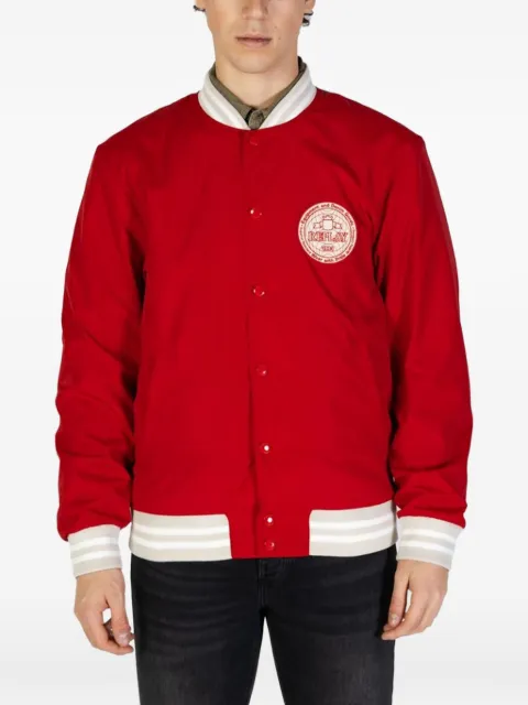 Replay logo-patch bomber jacket