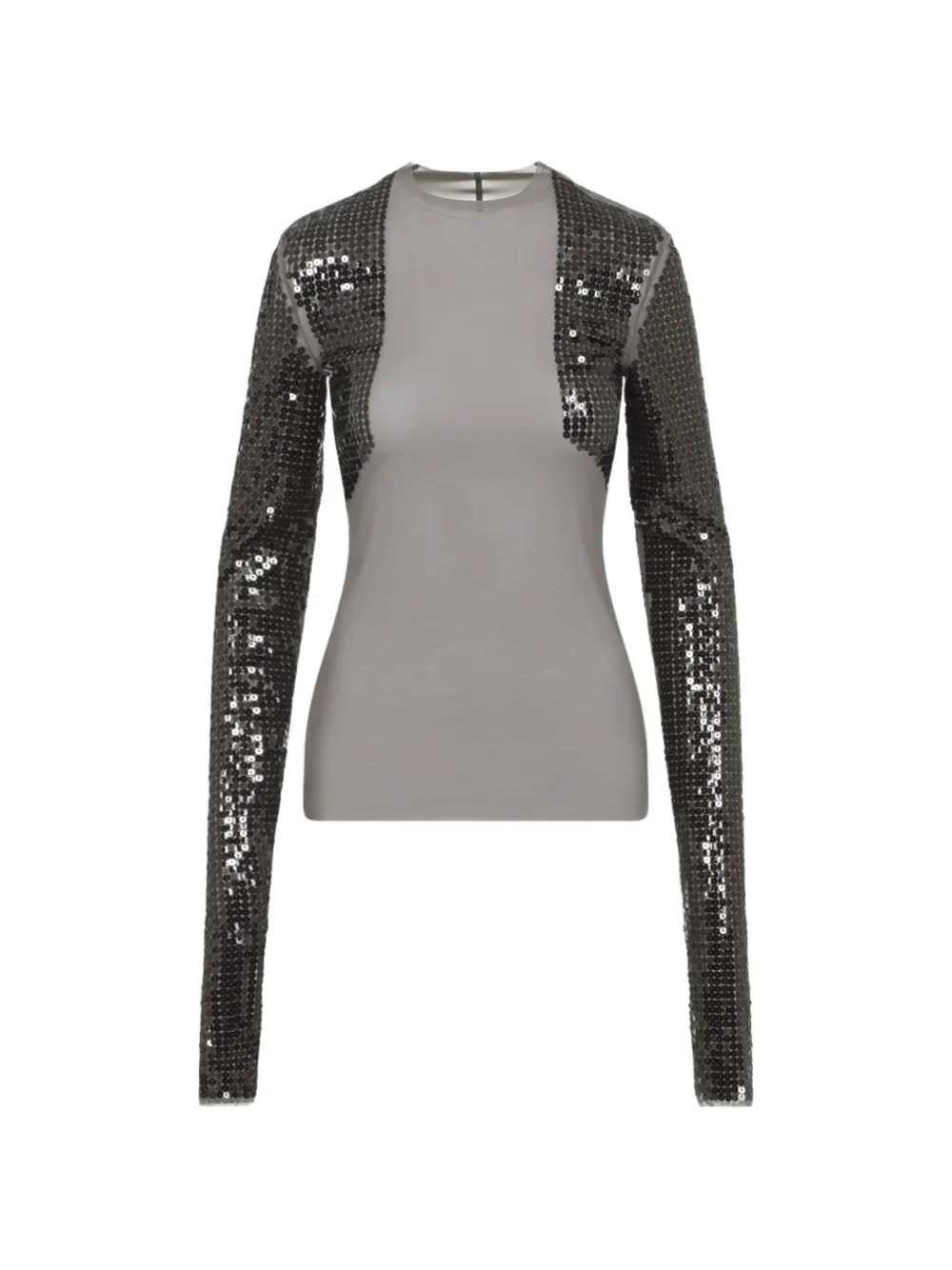 Rick Owens Dennis sequin-embellished T-shirt - Grigio