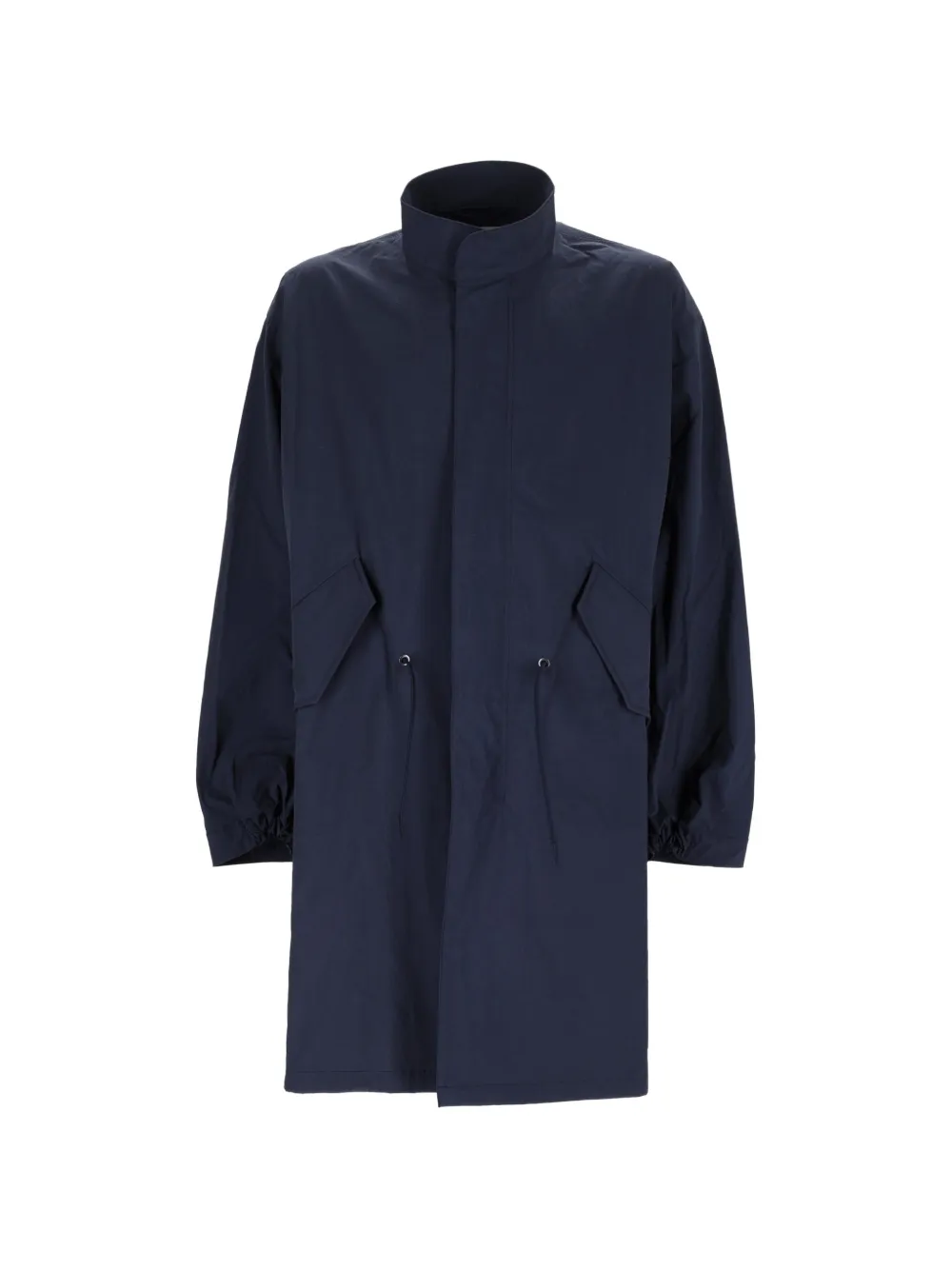 YMC drawstring-waist high-neck parka - Blu