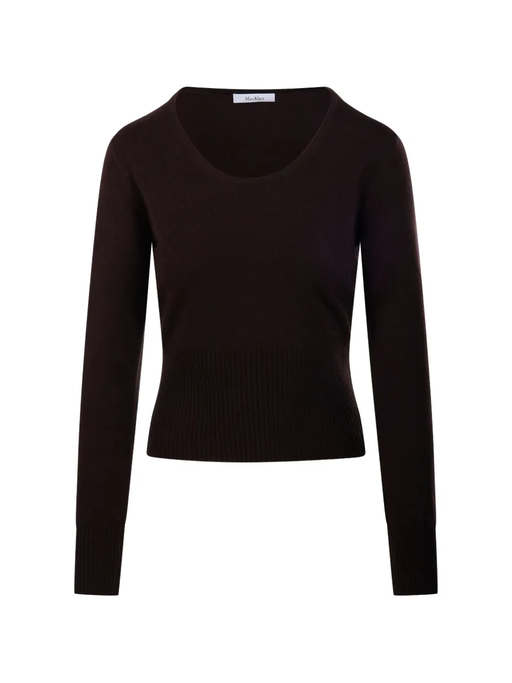 Max Mara ribbed-knit scoop-neck sweater