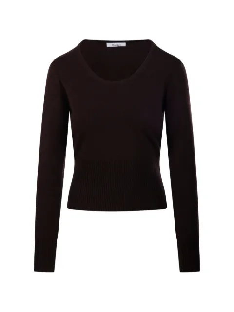 Max Mara ribbed-knit scoop-neck sweater
