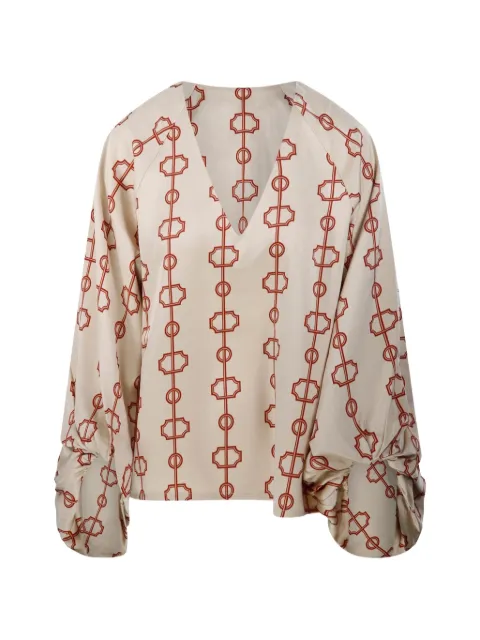 By Malene Birger Salia Parisian Scarf geometric-print blouse