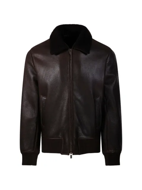 Salvatore Santoro shearling-collar leather jacket