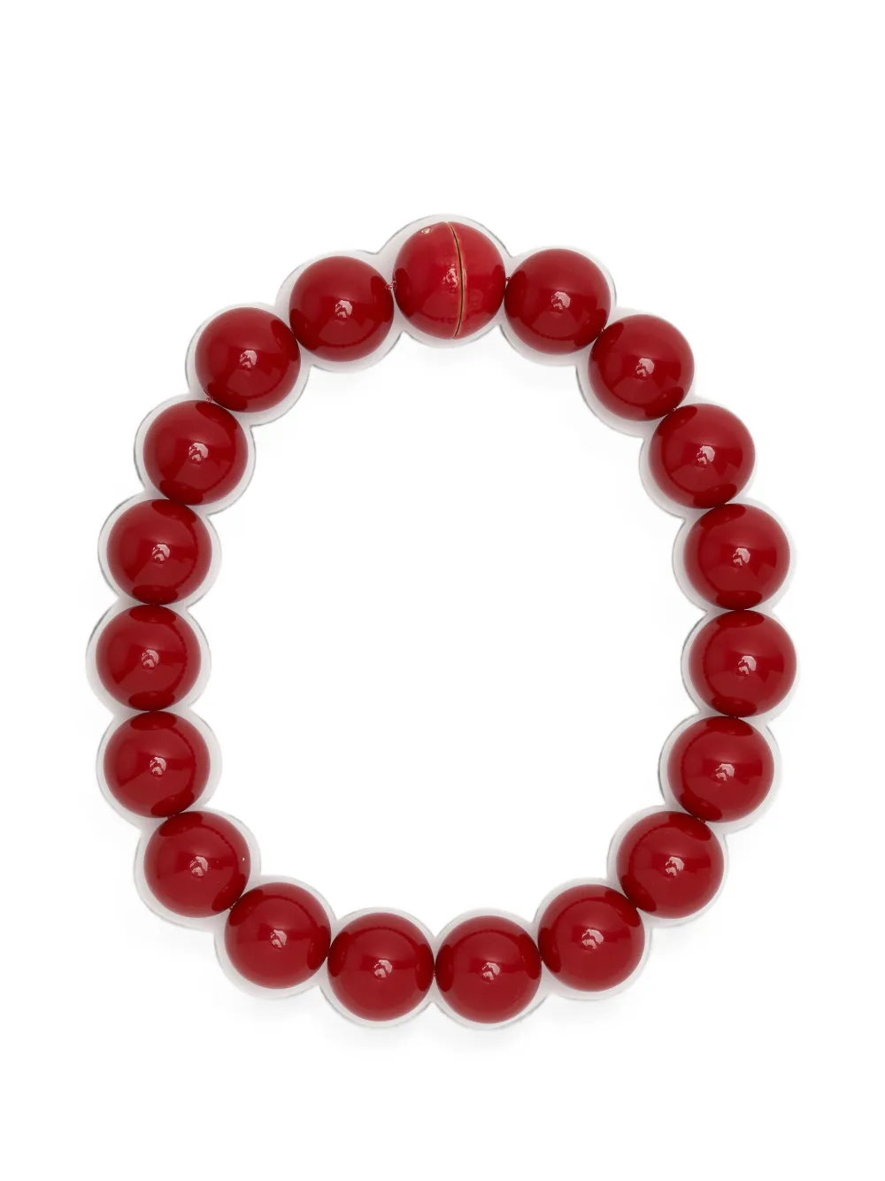 Carolina Herrera bead-embellished necklace - Rosso