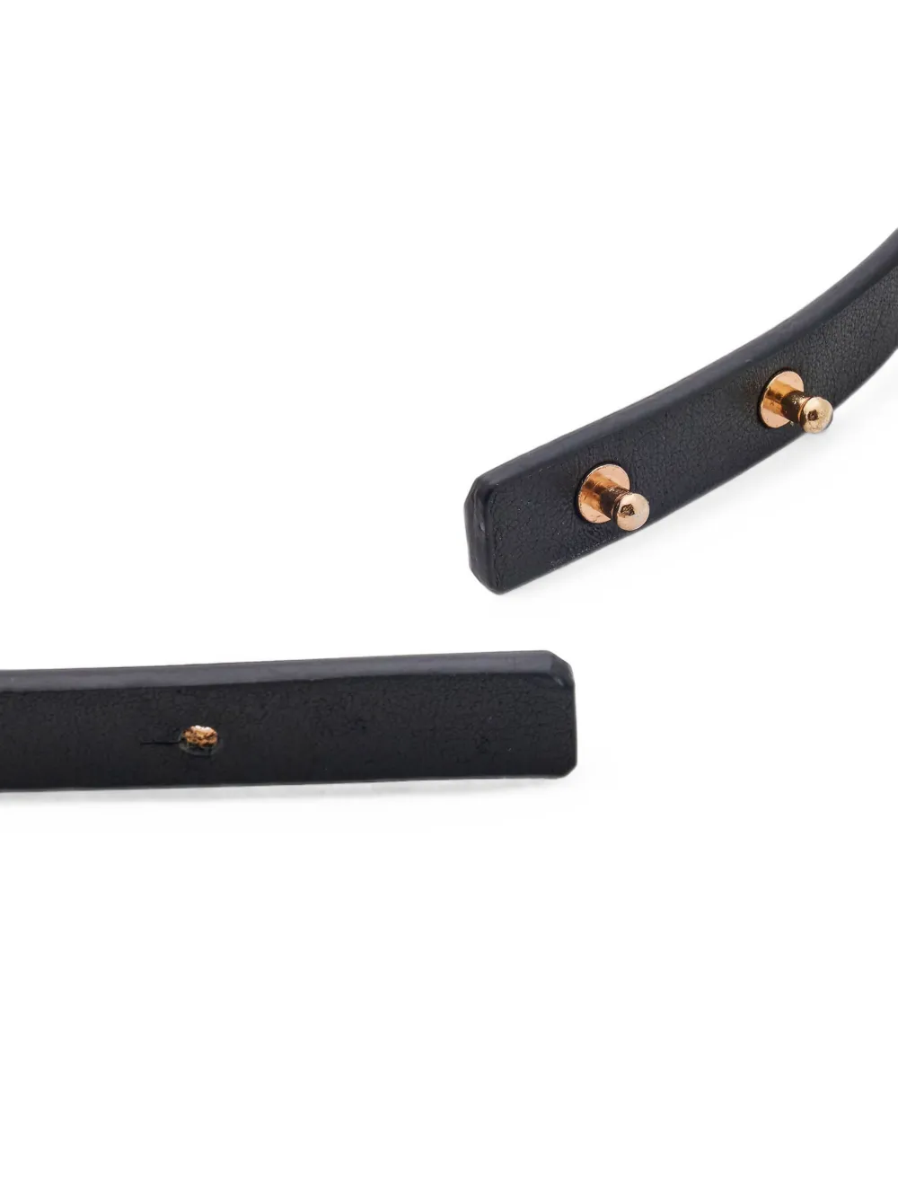 Carolina Herrera Calla Lily leren riem Zwart