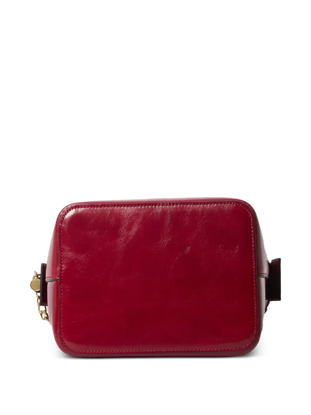 Versace Pivot small leather bucket bag Rood