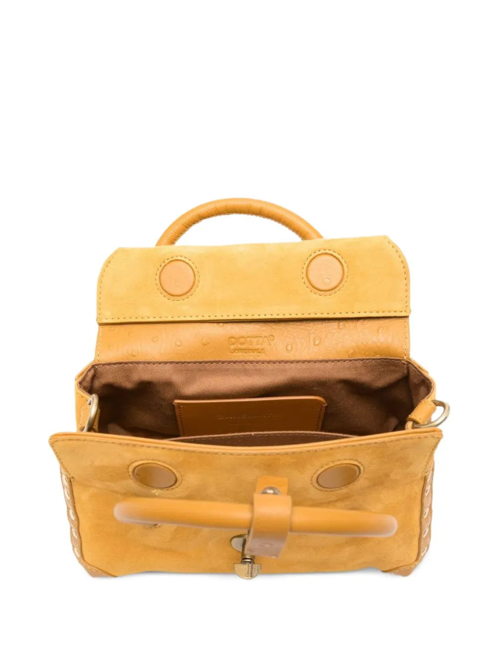 Zanellato Dotta Baby shopper verfraaid met studs Geel
