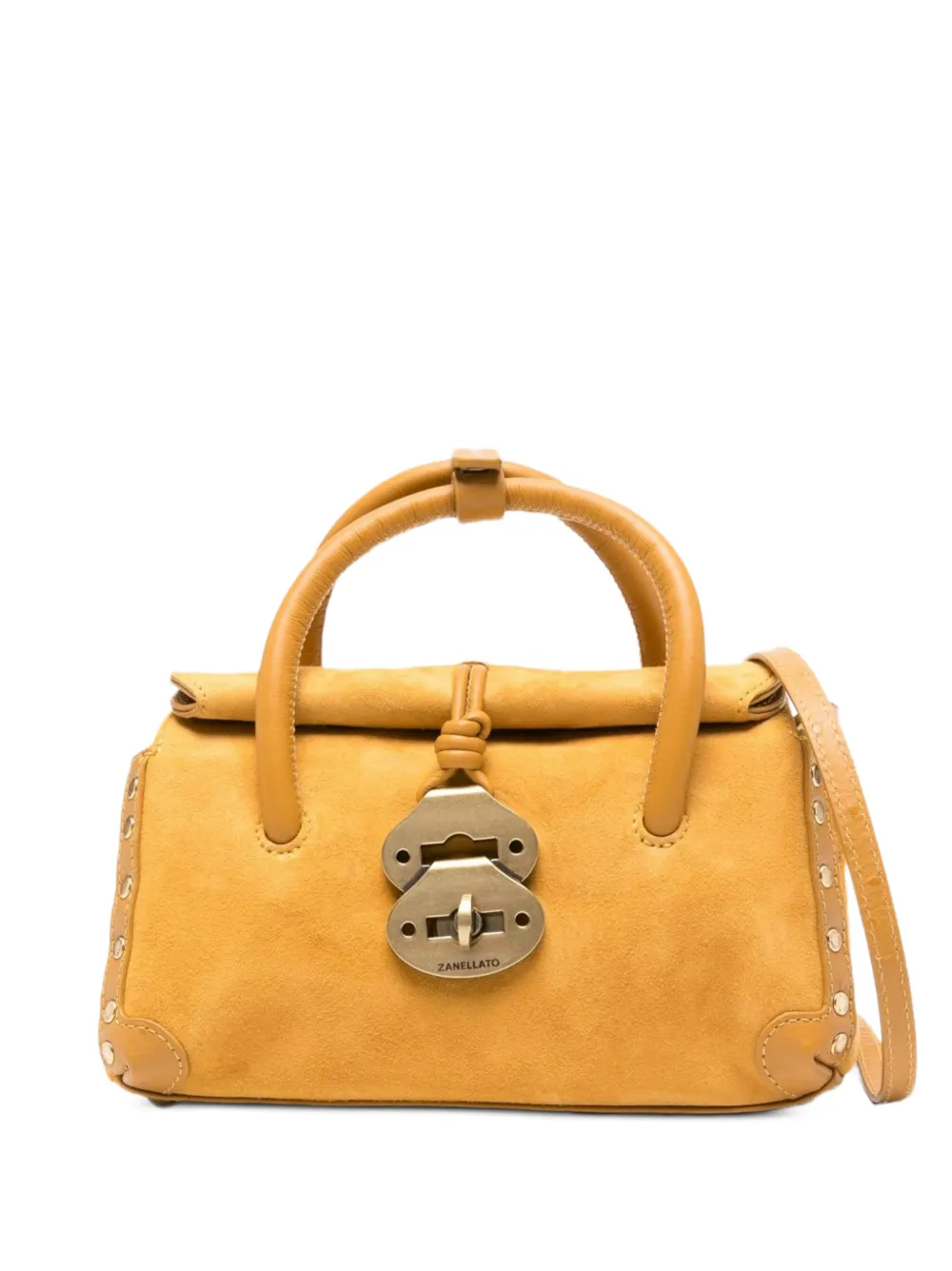 Zanellato Dotta Baby shopper verfraaid met studs Geel
