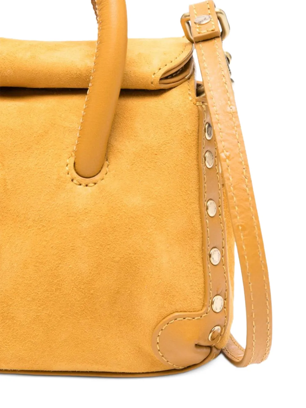 Zanellato Dotta Baby shopper verfraaid met studs Geel