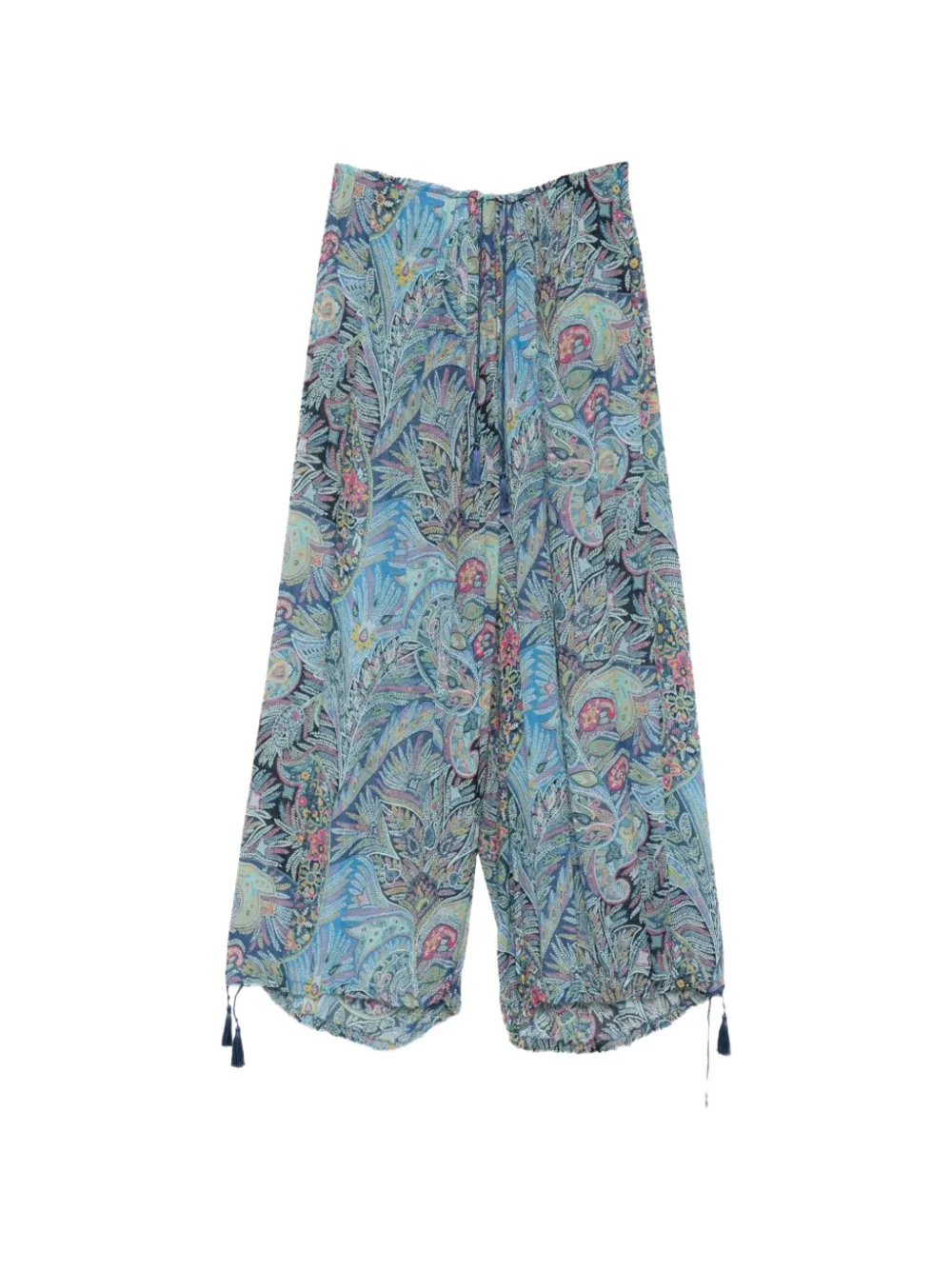 ETRO paisley-print palazzo pants - Blu
