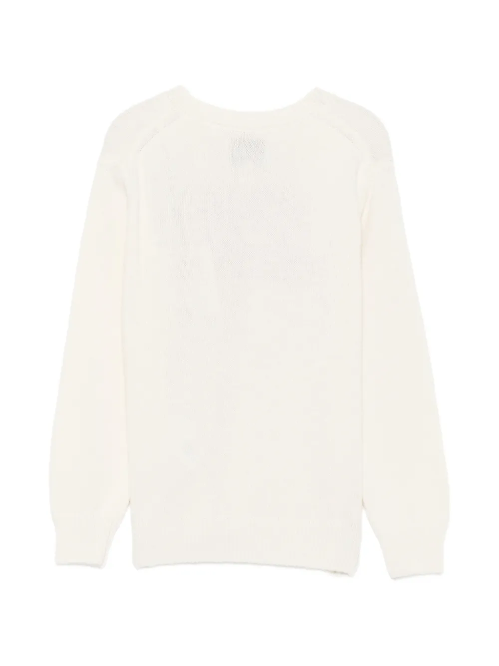 MC2 Saint Barth Kids Princess intarsia gebreide trui Beige