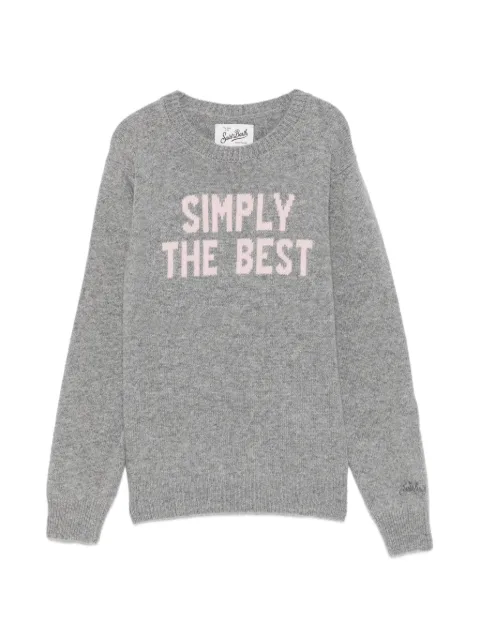 MC2 Saint Barth Kids Princess slogan-intarsia knitted sweater