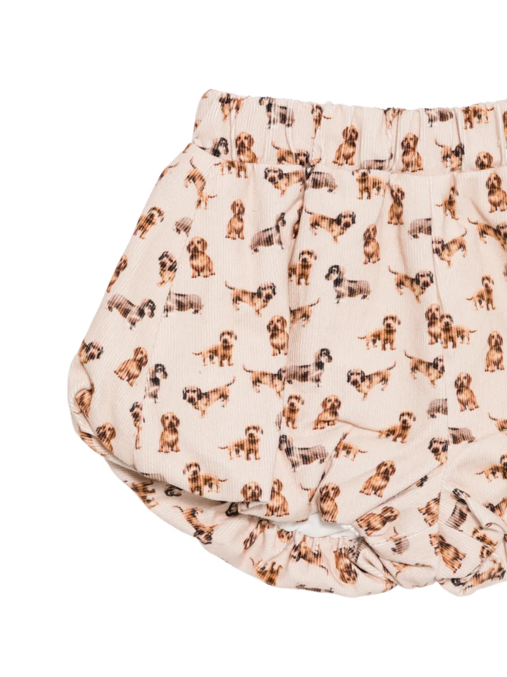 Il Gufo Shorts met hondenprint Beige
