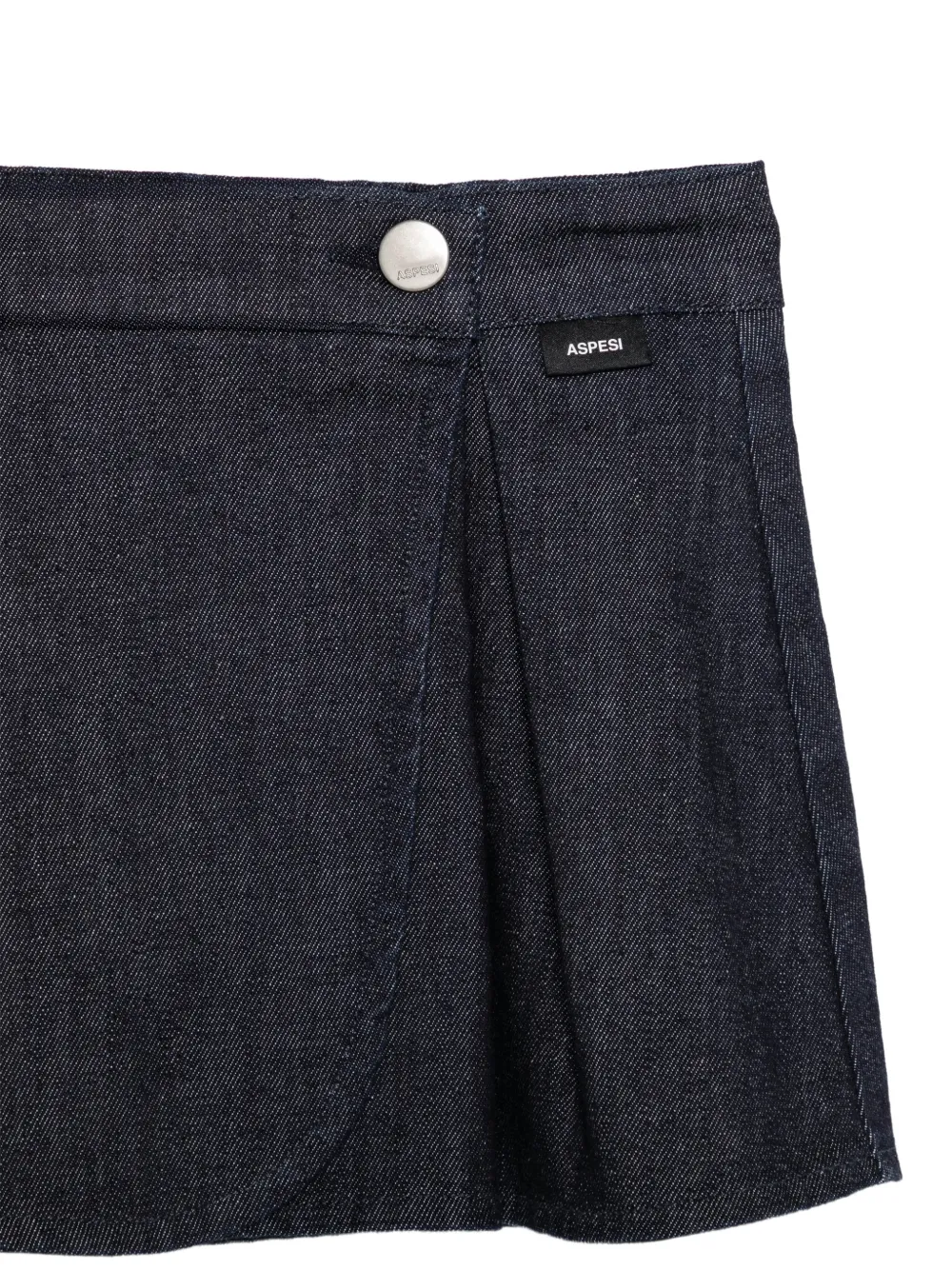 Aspesi Kids Geplooide mini-rok met wikkeldesign Blauw