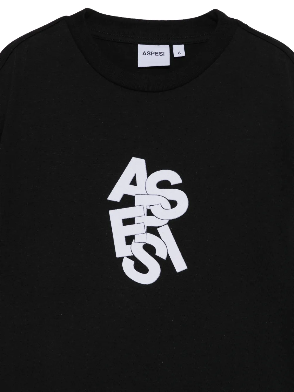 Aspesi Kids T-shirt met logo Zwart