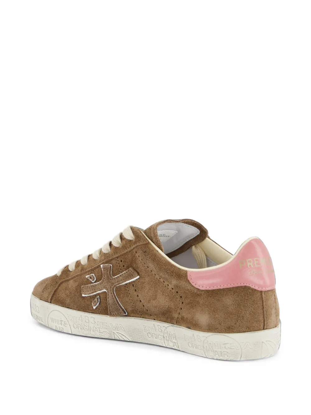 Premiata Stevend logo-patch low-top sneakers Bruin