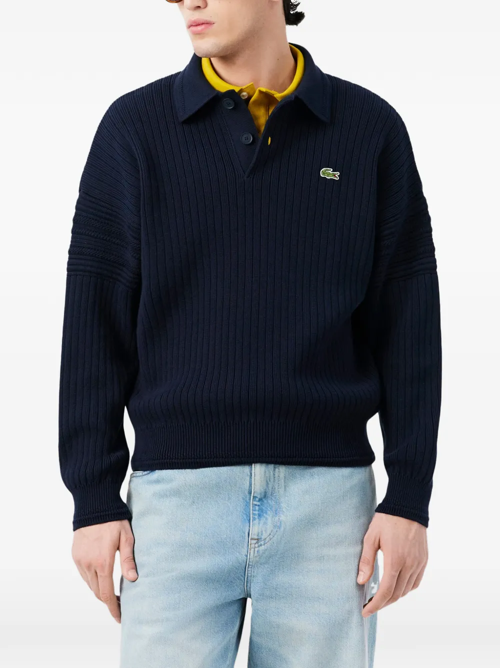 Lacoste French Made sweater Blauw