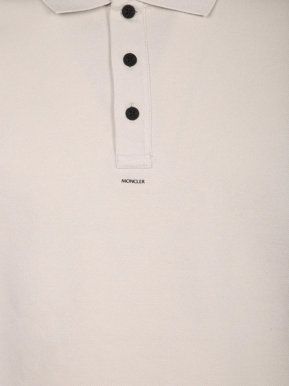 Moncler logo-print piqué polo shirt Beige