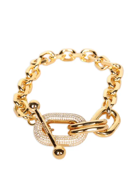 Rabanne bracelet en chaine serti de cristaux