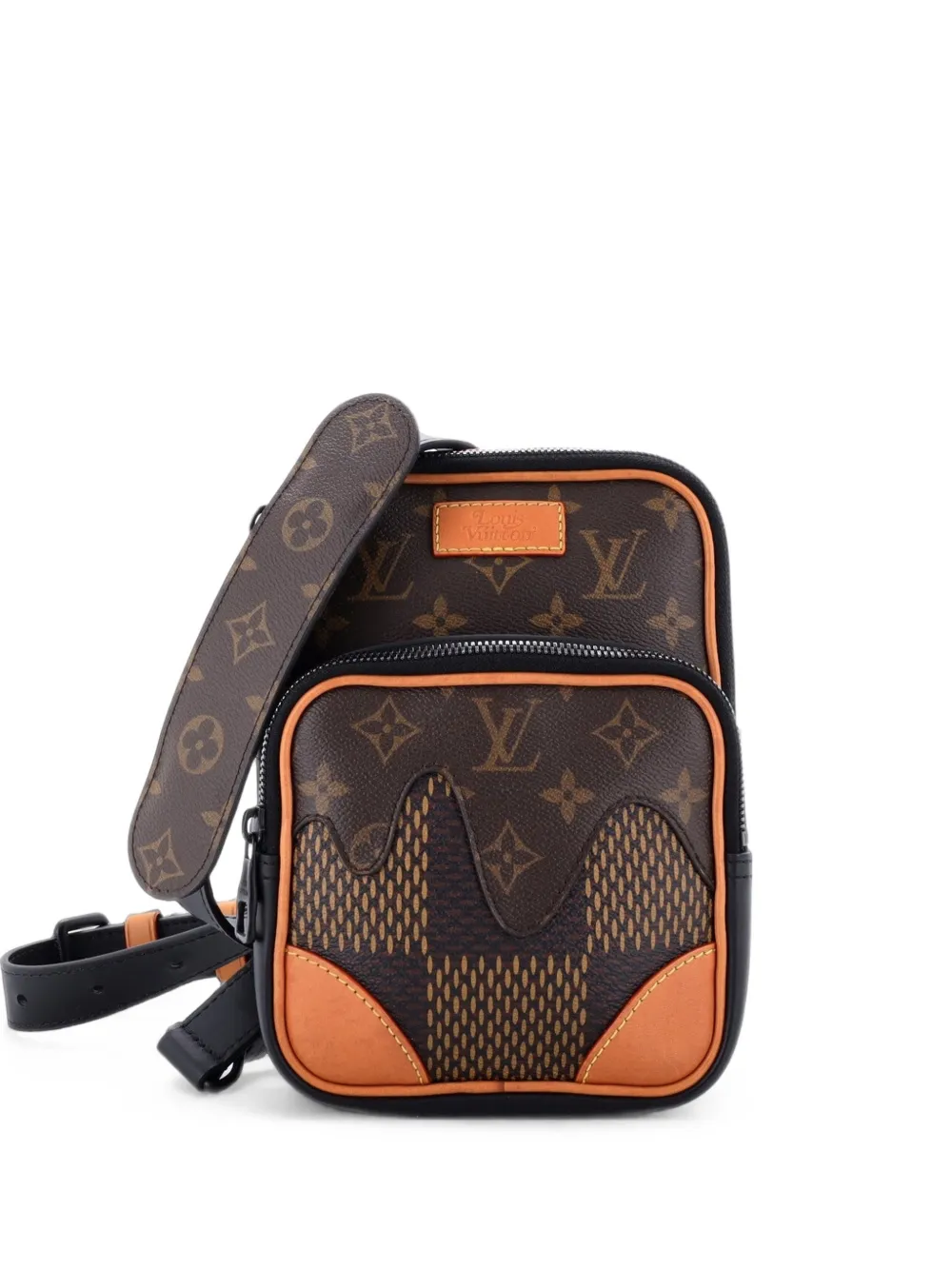 Louis Vuitton Pre-Owned Nigo Amazone Sling Bag Limited Edition Giant Damier and Monogram Canvas crossbody bag - Nero