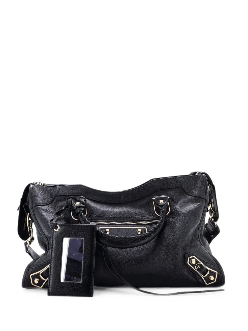 Balenciaga Pre-Owned City Classic Metallic Edge Bag Leather Medium satchel - Nero