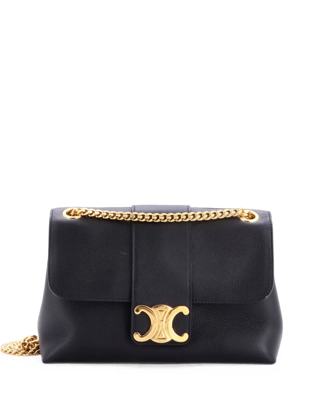 Celine Pre-Owned Victoire Flap Leather Medium shoulder bag - Nero