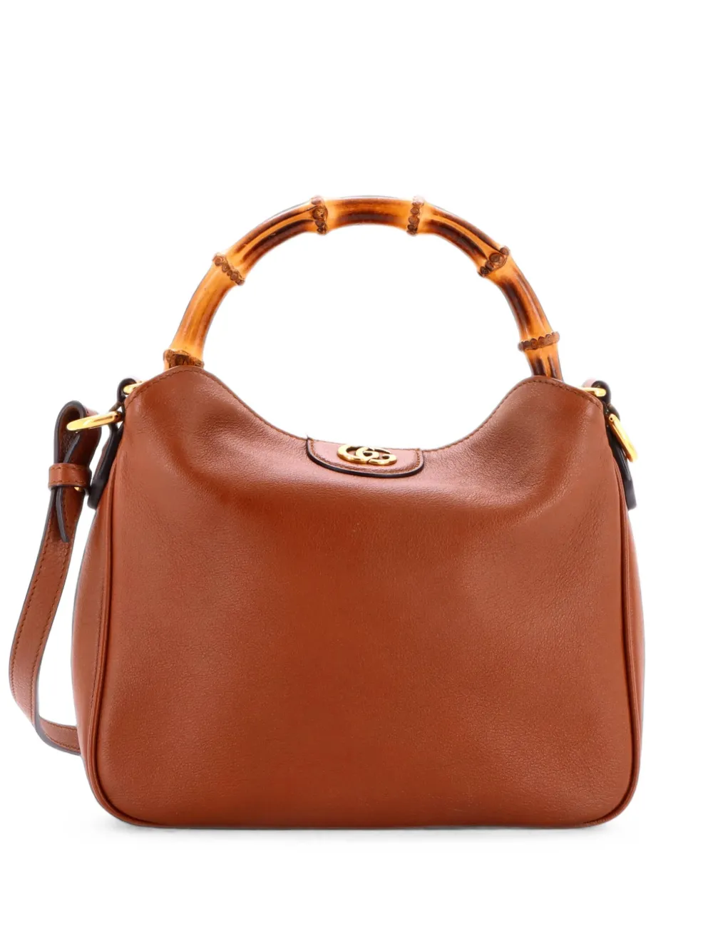 Gucci Pre-Owned Diana NM Bamboo Shoulder Bag Leather Small tote bag - Marron