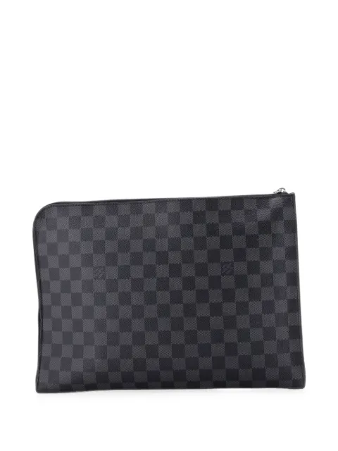 Louis Vuitton Pre-Owned Zip Around Pochette Jour Damier Graphite GM clutch bag