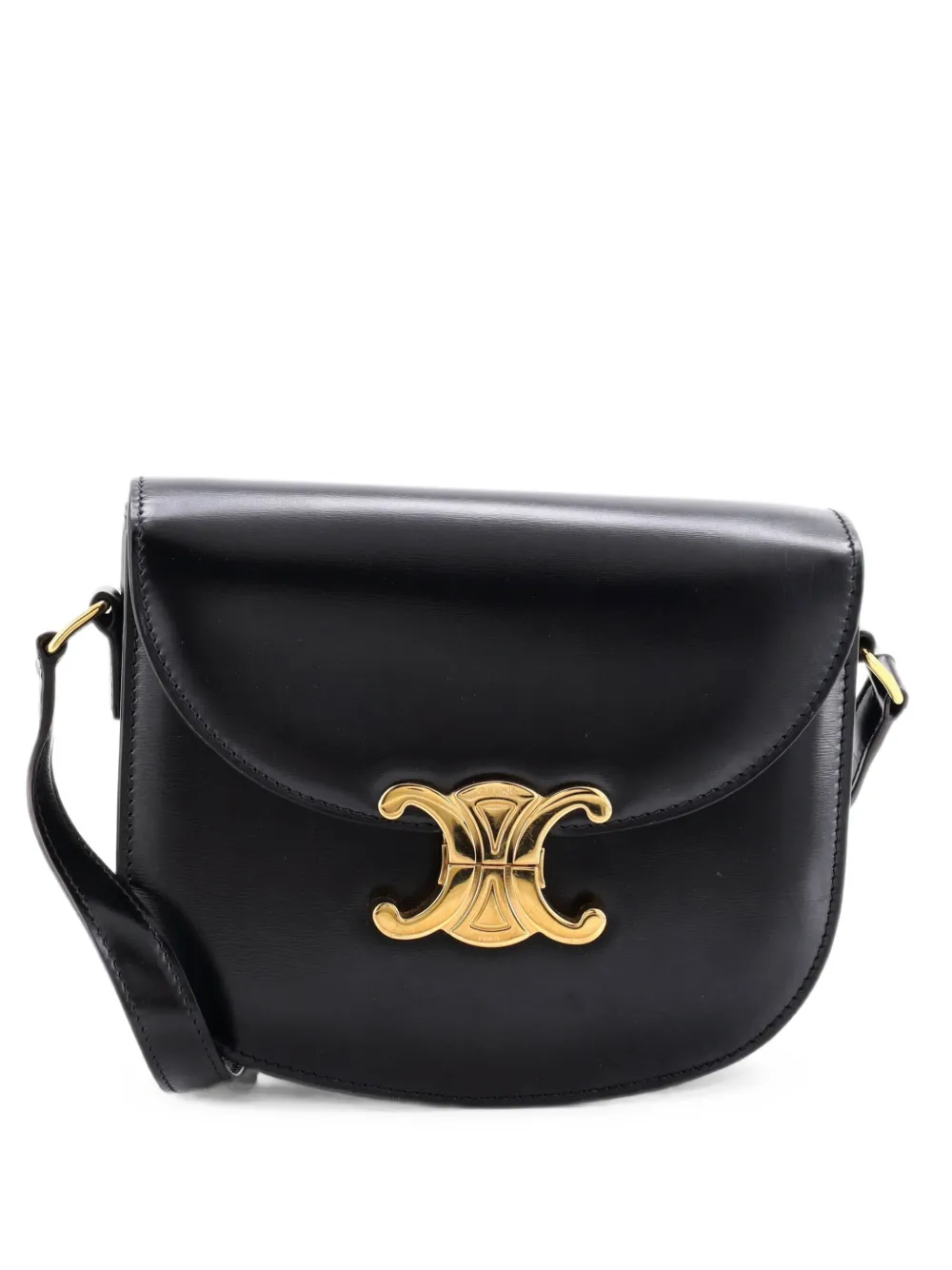 Celine Pre-Owned Triomphe Besace Clea Flap Bag Leather shoulder bag - Nero