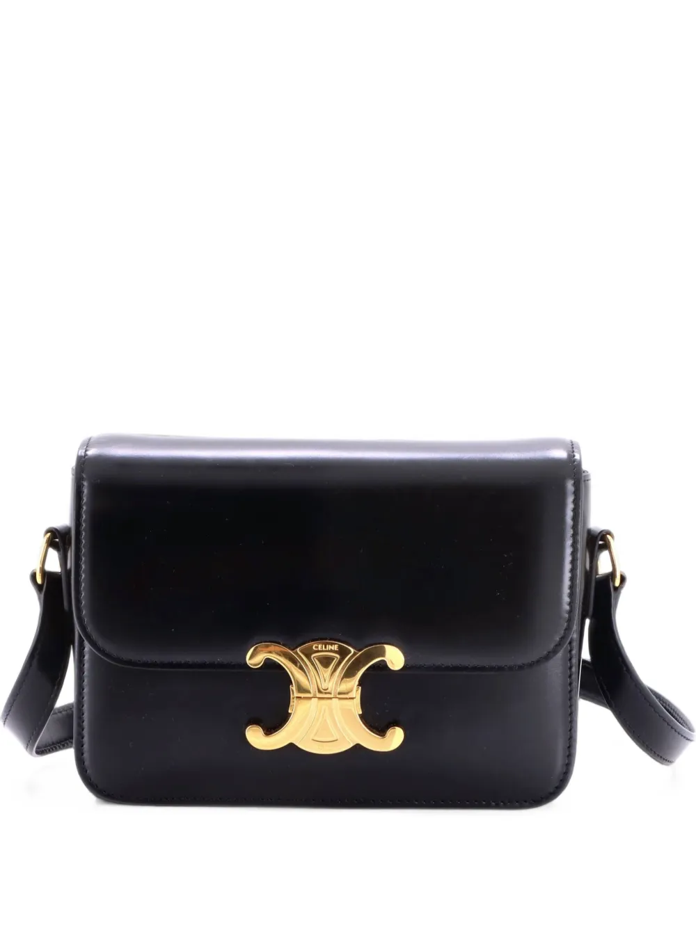 Celine Pre-Owned Triomphe Shoulder Bag Smooth Calfskin Teen crossbody bag - Nero