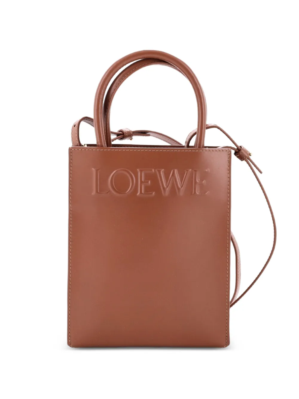Loewe Pre-Owned Standard A5 Convertible Leather tote bag - Marrone