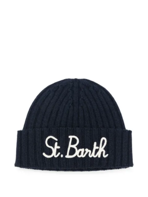 MC2 Saint Barth Kids logo-embroidered beanie hat