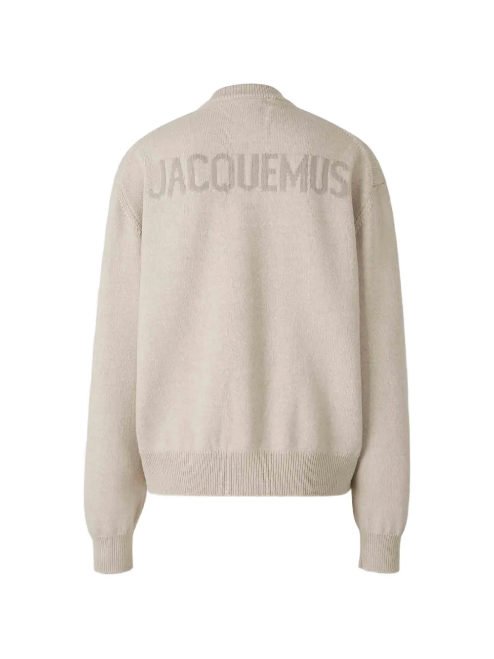 Jacquemus logo-intarsia cardigan Beige