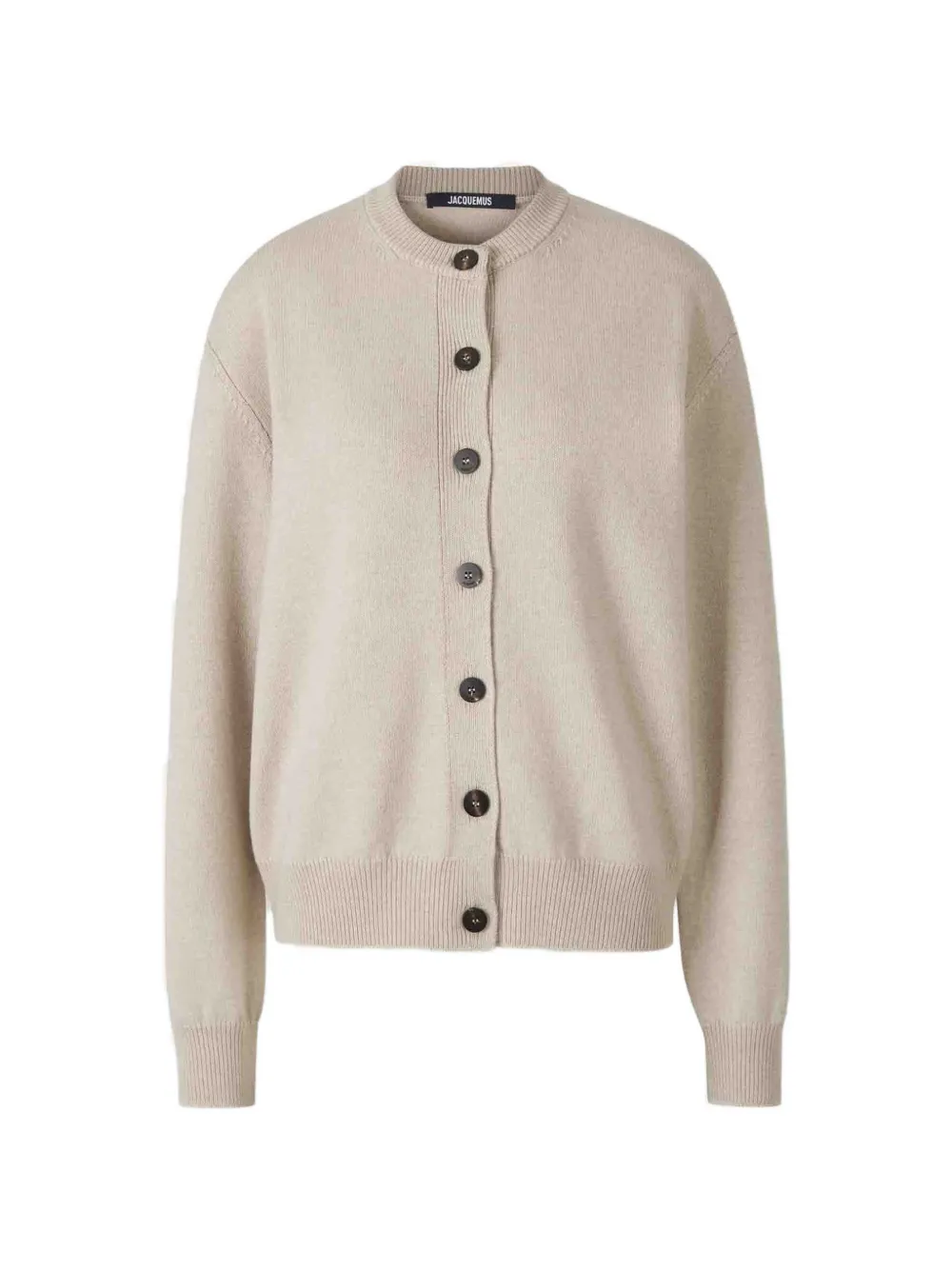 Jacquemus logo-intarsia cardigan - Neutrals
