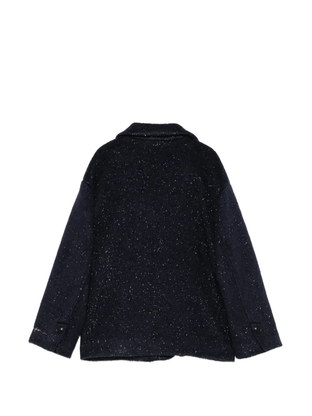 Il Gufo Gebreide blazer met knopen en spikkels Blauw