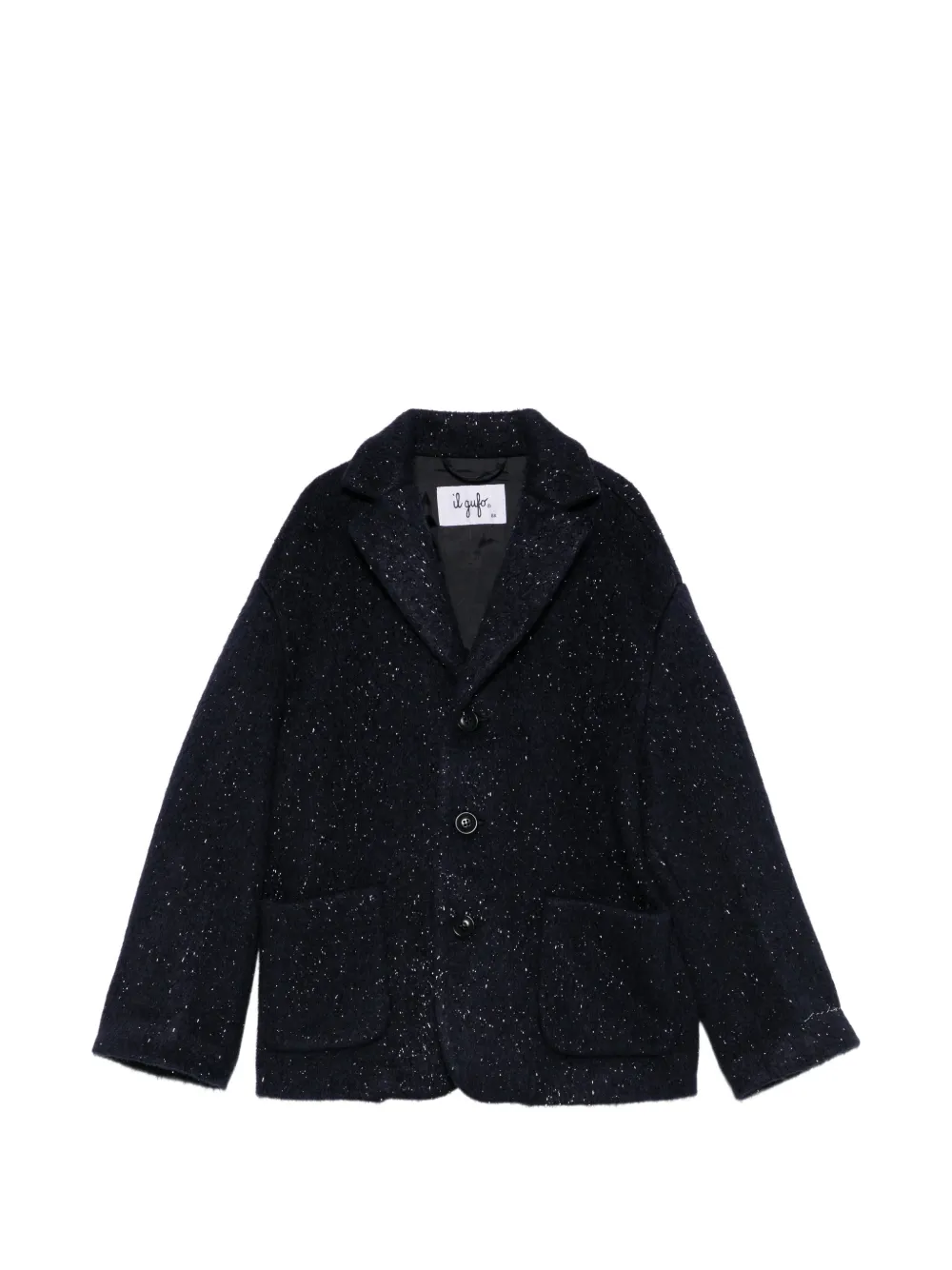 Il Gufo speckled-knit buttoned blazer - Blu