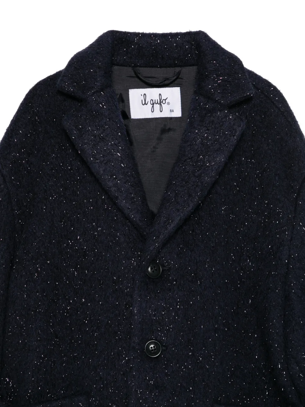 Il Gufo Gebreide blazer met knopen en spikkels Blauw