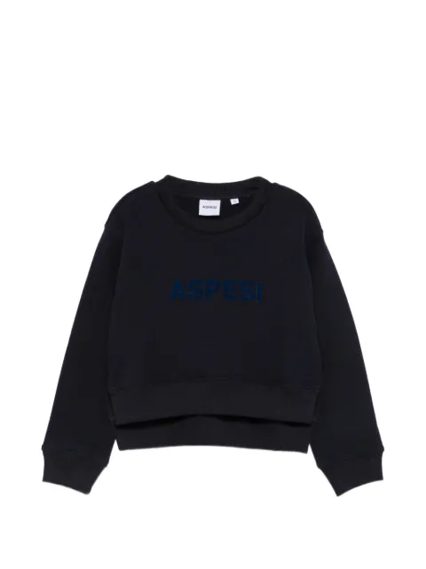 Aspesi Kids Sweatshirt mit beflocktem Logo