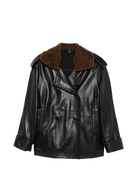 Salvatore Santoro shearling-collar double-breasted jacket