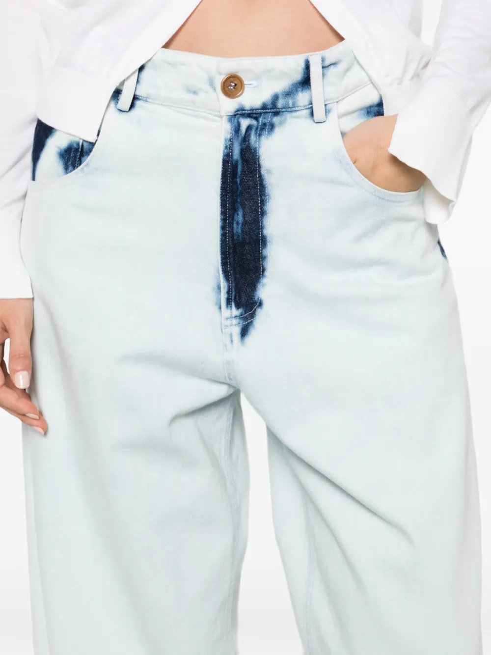 Jejia Jeans met tie-dye print Blauw