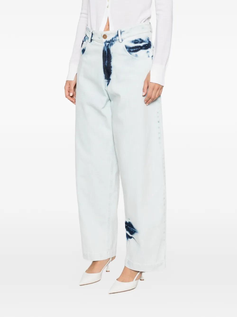 Jejia Jeans met tie-dye print Blauw