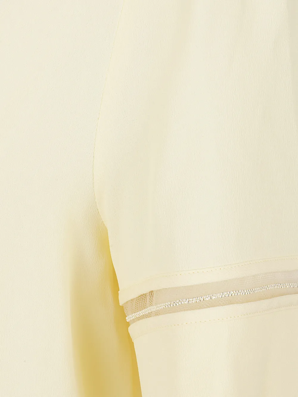 Fabiana Filippi beaded-trim short-sleeve blouse Beige