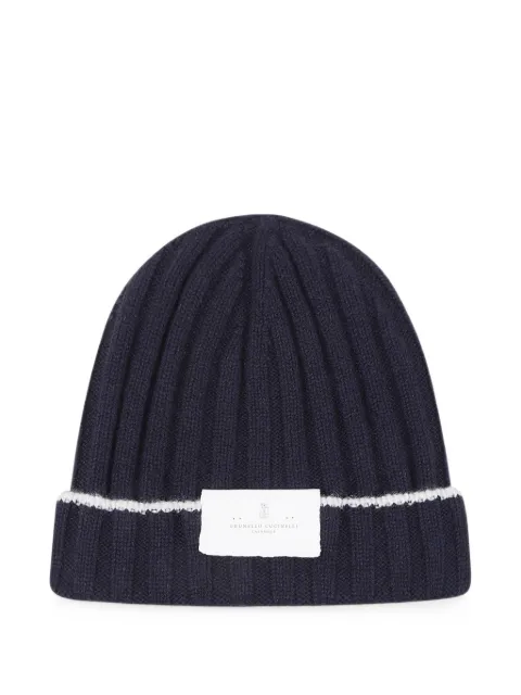 Brunello Cucinelli cashmere rib-knit beanie