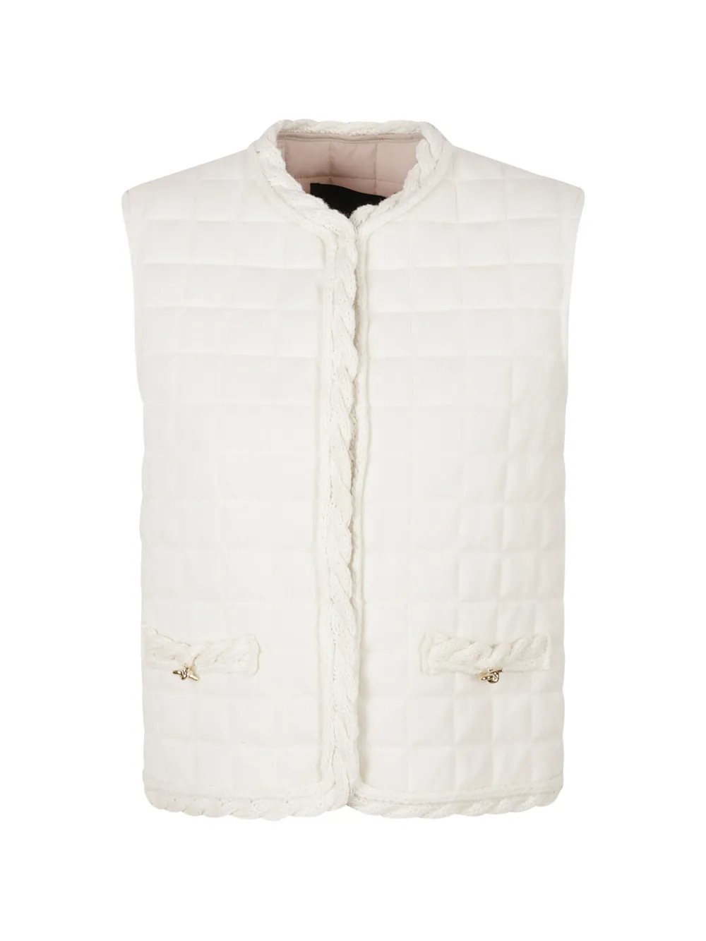 Fabiana Filippi quilted cable-knit gilet