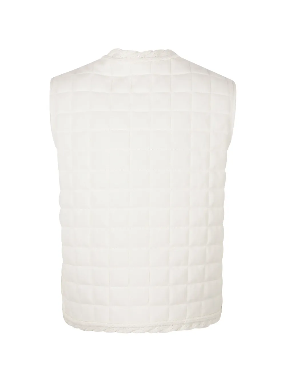 Fabiana Filippi quilted cable-knit gilet Beige