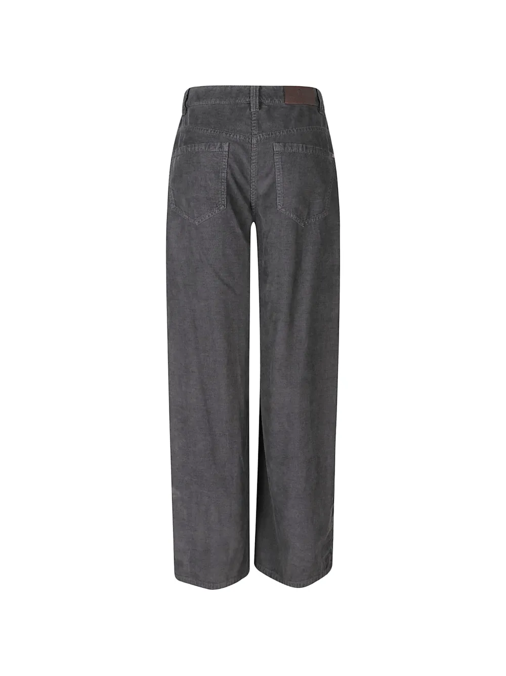 Brunello Cucinelli Ribfluwelen broek met wijde pijpen Grijs