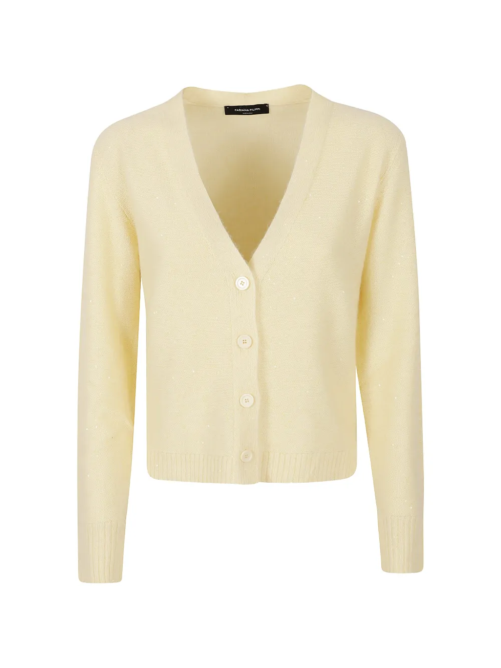 Fabiana Filippi sequin-embellished V-neck cardigan - Yellow