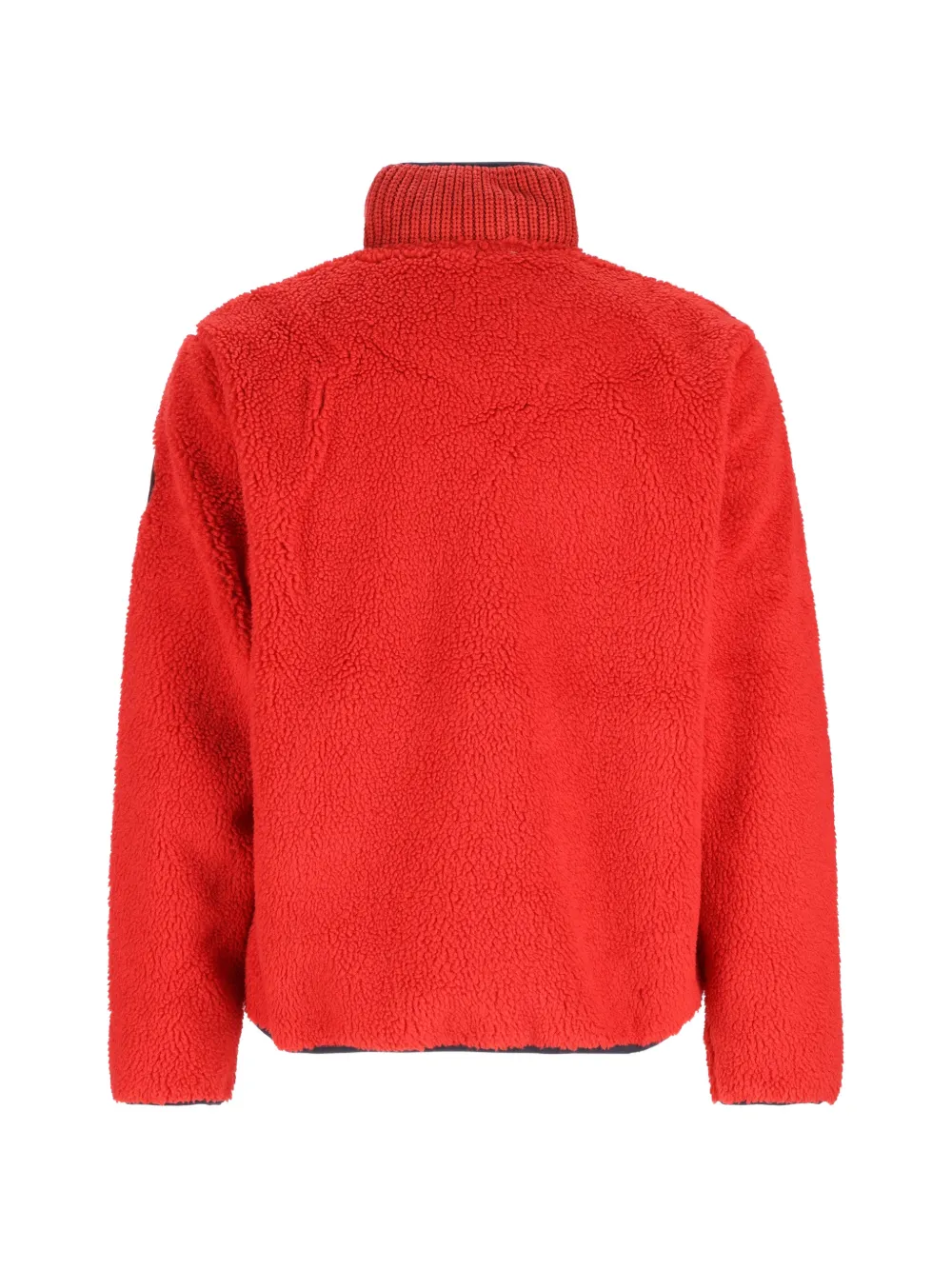 Napapijri Fleece trui met logo-patch Rood