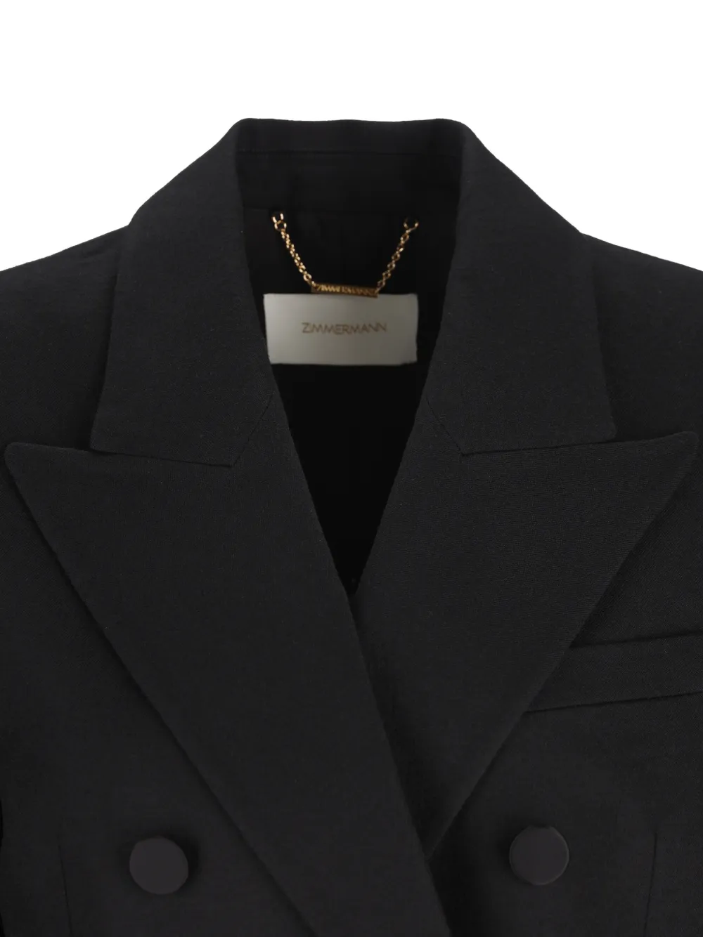 ZIMMERMANN lace-trim double-breasted blazer Zwart